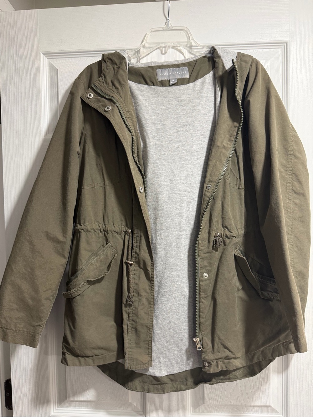 Olive Hooded Utility Jacket